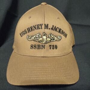 USS Henry M Jackson SSBN 730 Flexfit Hat Navy Cap L-XL Embroidered Insignia